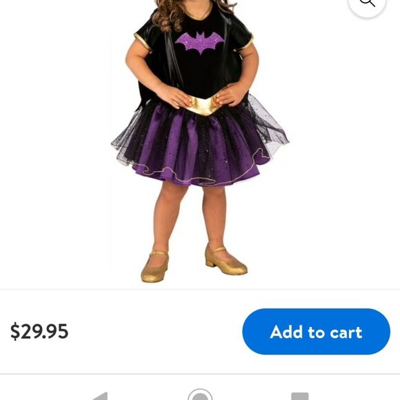 Girls Batgirl Halloween Costume size 3-4T - Picture 5 of 11